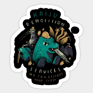 kaiju demolition services Sticker